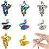TRKETK 8 Pezzi Anello per Uncinetto, Anello ad Anello Regolabile per Lavoro a Maglia All'uncinetto Gancio per Tessitura di Pavone Ditale Intrecciato Aperto Anello per Uncinetto per Dito (Multicolore)