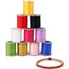 Apkpesterml 10 Pezzi Cordini in Poliestere Cerato, Filo Perline Nylon Cotone Cordoncino, Filo per Bracciali di Macramè Fili Cerati Colorati Cordino per Collane Braccialetti Mano Artigianato DIY 0.8mm*10m