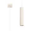 FOSKE Vela Line - Lampadario Camera da Letto Beige in Alluminio, GU10 Max 10W, Design Nordico Scandinavo, Lampada a Sospensione Singola per Soggiorno