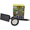 Lemag srl Faretto Solare LED RGB con Picchetto 7W IP44 Luce Colorata da Giardino 2 Modalità Batteria 18650 2000mAh Esterno