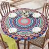 ASTNIC Tovaglia Rotonda 153 cm Impermeabile Antimacchia Tovaglie con bordo elastico Perfetta per Protezione Tavolo per Cucina, Ristorante, Appartamento, Picnic, Campeggio, Feste e Regali