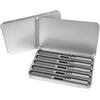 Dhisperares 2 Pezzi Scatola Latta di Metallo 18×11×1,5 cm, Scatola Metallo Piccola con Coperchio, scatola latta piccola, Scatole di Latta per Conservare Piccoli Oggetti Come Caramelle, Gioielli