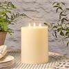 Lights4fun TruGlow® Candela Solare con 3 Stoppini a LED Senza Fiamma di 20 cm Impermeabile Decorazione per Esterni