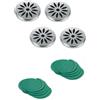 Generico Porta Zampirone Incenso con Diffusore in Metallo 15 x 15 cm. 4 Pezzi più 20 Ricariche a Spirale Antizanzare, Antinsetti per Casa Giardino Balcone Terrazzo