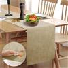 Rinpon Runner da tavolo impermeabile, lavabile, spesso, per comò, runner rustico, per cucina, sala da pranzo, camera da letto, soggiorno, interni ed esterni (229cm, marrone cammello)