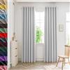 GAIFNAG Tenda Oscurante da Interno 50 x 200 cm Isolanti Termiche, Poliestere con Passanti Tende per Interni Tende, Tende Soggiorno per Porta Finestra, Decorazione, Bianco
