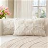 Artscope 2 Pezzi Stella del Mare e Conchiglie Federe in Lana Corta Velluto Copricuscini Morbido Decorativo Fodere per Cuscino Vacanza Stile per Divano Camera da Letto Beige 30x50 cm