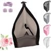 Generic Borsa da toilette in piedi, borsa da toilette portatile leggera da viaggio con multi-scomparti, borsa per il trucco in piedi da appendere, in rete EVA, senza polvere, con cerniera, per casa e vacanze