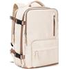 BJLFS Bagagli Cabina 40x30x20 Ryanair Wizzair sottovuoto Donna Zaino da viaggio Cabina aereo 45x36x20 per Easyjet Bagaglio a Mano Zaino per computer 14 pollici Donna, C06-Beige Marrone, Ryanair
