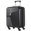 Flight Knight ABS 3 Taglia Valigia Leggera Dimensione Massima Per Lufthansa, Wizz Air, Swiss international E Tanti Altri! Trolley Bagaglio A Mano 55x40x23 cm Grande Bagaglio Da Stiva 4 Rotelle.