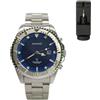 Ａ Ａｒｔｓｔａｔｅ ARTSTATE AS0259 - Orologio da uomo al quarzo, analogico, con cinturino in acciaio inox, impermeabile fino a 10 bar, Blu, Moderno