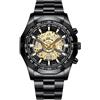 JewelryWe Orologio da Polso al Quarzo da Uomo: Orologio in Acciaio Inossidabile con Calendario Lancette Luminose Orologio Sportivo Impermeabile Regalo per lui