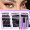 WENDY LASHES Kit di Estensioni Ciglia 60D+80D+100D + 3-in-1 Bond&Seal&Remover, Mix 9-16mm D-Curl Naturali Soffici con Pinzetta, DIY per Principianti a Casa