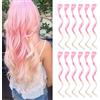 KASESSS 12 Pezzi Extension Capelli Colorati Con Clip, 45cm Rosa A Biondo Ombré Ondulate Extension Capelli Clip,Sintetiche Resistenti Al Calore Per Donne Ragazze Bambini Feste Festival Cosplay