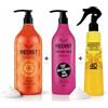 Redist Argan Shampoo 500 ml + crema per capelli Avocado 500 ml + balsamo a 2 fasi Leave-In Conditioner Spray overdose 400 ml - Anti crespo, Riparazione e Umidità - Per capelli secchi e danneggiati