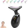 Neksong SILVER ROSE | Massaggiatore Viso LED, EMS lifting del Collo Rassodante per Tonificare il Viso, 7 Colori e 3 Modalita Led (Nero)