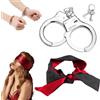 VONJUMA Manette Della Polizia Con 2 Chiavi 1 Benda Per Gli Occhi Accessori Per Il Sesso Bondage Accessori Per Gioielli In Metallo Adatti Per Feste Giochi Di Ruolo Giochi Di Bondage