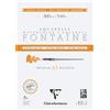 Clairefontaine 976028C Blocco Collato 2 lati Fontaine Extra Bianco - 12 fogli carta acquerello Extra Bianco 100% Cotone a grana satinata - Qualità professionale A3 300g