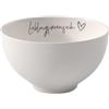 Villeroy & Boch - Statement scodella Lieblingmensch 14x14x8cm, scodella di porcellana bianca