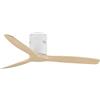 Orbegozo CF 170132 - Ventilatore da soffitto da 35 W, molto silenzioso, 3 pale in ABS, design in legno naturale, 6 velocità, cambio di rotazione con telecomando e modalità invernale estiva