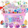 iKidiki Slime per Bambini, Giochi Bambina 6 7 8 9 10 11 12 Anni Femmina Unicorno Slime Fluffy Regalo Bambina 6 7 8 9 10 11 12 Anni DIY Fluffy Butter Slime Kit Unicorno Bambina Regalo Compleanno