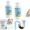 UptVin 2 Pezzi Detergente per Scarico Extra Forte 100g,Detergente per Bolle D'intasamento,Pulitore per Scarichi Estremamente Forte,per Risolvere Rapidamente Problemi Intasamento,per WC e Tubi Fognatura