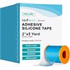 MedVance - Nastro in silicone morbido largo 5,1 cm, con perforazione e tagliabile (3 pezzi, 5 iarde)