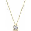 Sakrami Collana in Oro 9KT con Punto Luce e Zircone - Gioiello Elegante per Donna, Ragazza - Idea Regalo per Compleanno, Anniversario, Comunione, Cresima, San Valentino, Natale.