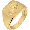 Kuzzoi Anello da uomo in argento con simbolo di cavalli, elegante anello sigillo in argento sterling 925, gioiello fatto a mano da uomo, misura 60-66, 0606782725