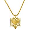 d'origine Albania - Collana da uomo con aquila dell'Albania, in acciaio inox, Acciaio inossidabile