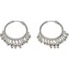 Vestopazzo orecchini cerchietto sfere pendenti placcati in argento,Nickel tested.Lavorazione artigianale.MI3107