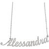 gioiellitaly Collana in argento 925 con nome personalizzabile Argento bianco, giallo, ramato 925 lunghezza catenina cm 40/45/50 gioielli donna made in Italy (Argento, 40)