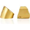 Vankula Peso Lobo Pesi Orecchie ear weights dilatatori Polsino Clicca in Acciaio inossidabile lobi piercing espansori Gioielli Uomo Donna 10mm(00G) Oro