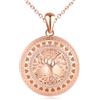 MICMIF Argento 925 Collana Personalizzata Medaglione Albero della Vita Ciondolo Portafoto, Collana Locket Redondo Apribile per 1 Foto, Catena 45+5cm Gioielli per Donne Ragazze Famiglia