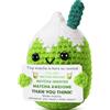 Kajfjad Matcha peluche all'uncinetto, giocattolo di supporto emotivo fatto a mano con biglietto ispiratore, simpatico regalo decorativo da scrivania per amanti del matcha, donne, amici, colleghi