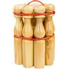 GICO Gioco conico in legno per bambini e adulti - Il divertimento per interni ed esterni con materiale di qualità in legno massiccio - Altezza UE 24 cm - 3018