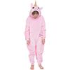 corimori (14+ Modelli Pigiama Animali Bambini Costume Kigurumi Tuta Animale Cosplay Carnevale, (130-150 cm), Unicorno Rosa, 1851