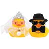 argtnayk 2 pezzi di gomma per matrimonio, regalo di nozze per coppia di sposi, matrimonio, set da 2 paperelle da bagno con design a farfalla, come regalo di nozze e decorazione, piccola anatra gialla