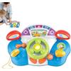 MLqkpwy Giocattolo Volante per Bambini, Giocattolo Volante | Controllo del Volume Regolabile, Volante simulato interattivo Divertente con Luce Musicale | Fingi di Guidare i Giocattoli del Sedile, i