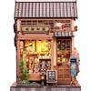 Fsolis Kit Book Nook, casa delle bambole giapponese in miniatura, kit artigianale in legno 3D per adulti, decorazione per libreria, regalo (Sakura O kimono Shop)