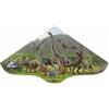 Günther Flugspiele 1280 - Aquilone monofilo Jurassic World Escape, circa 98 x 53 cm, aquilone per bambini in robusto film PE, per bambini a partire dai 4 anni, con maniglia e cordino inclusi