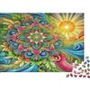 KQJZXNHPGR Motivo Fiore Mandala Puzzle 1000 Pezzi Cartoncino Puzzle per Adulti Luce solare Puzzle per Famiglia Relax Decorazione Casa 70x50cm/1000pcs