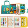Lulua Giochi Montessori, Busy Board di Feltro, Pannello sensoriale. Giochi Bambini. Giochi educativi. attività motricità fine. Busy Board Montessori. Valigetta Giochi Montessori didattici.