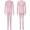 Kolegrial Bambina Rumi Costume Cosplay Demone Cacciatore Rumi Uniforme Rosa Maniche Lunghe Stampato Body per Carnevale Halloween Festa Compleanno Mascherata Costume