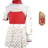 Kolegrial Bambina Nova Costume Cosplay Zombie High School 4 Nova Cheerleader Uniformi Set Felpa con Cappuccio e Top Gonna Braccialetto per Carnevale Halloween Festa Mascherata Costume, 4-12 anni