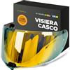 Everalo Visiera Compatibile con LS2 FF811 - Vector 2 - Vector II Carbon (Oro Cromo)