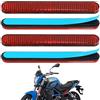 TAIHOBO Catadiottro Moto Adesivo, 100×13×7mm Riflettore Posteriore Moto Occhio di Gatto Omologato E4, 4 Pezzi Mini Riflettore Bicicletta Universale, Catadiottro Rettangolare Rosso per Scooter Moto