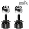 HAPPOW 2 viti di ricambio per sedile moto Harley Davidson Sportster in alluminio, 6 mm, viti di ricambio compatibili con Harley, Dana, Road King, Big Glide, Fat Boy (nero)