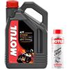 Motul Duo Olio Moto 7100 4T 10W-50, 4 Litri + Engine Clean 200ml