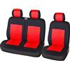 LEIFEIS Coprisedili Per Ford Per Transit 1 + 2 Coprisedili per auto Coprisedile(RED)